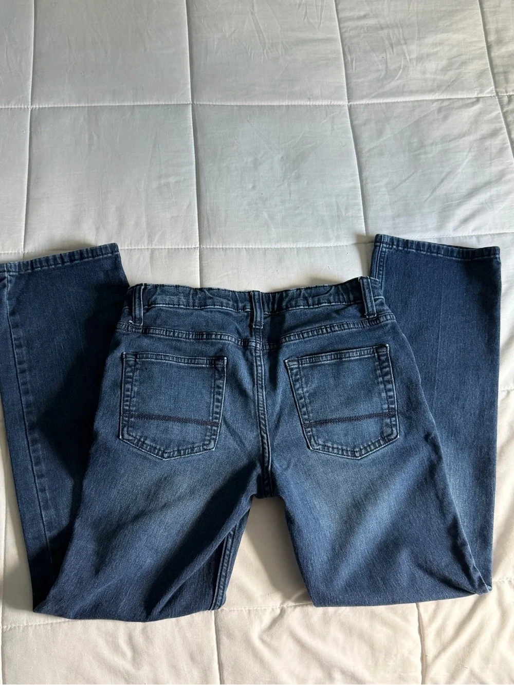 Cat & Jack Boys Dark Blue Straight-Leg Stretch Jeans - 16